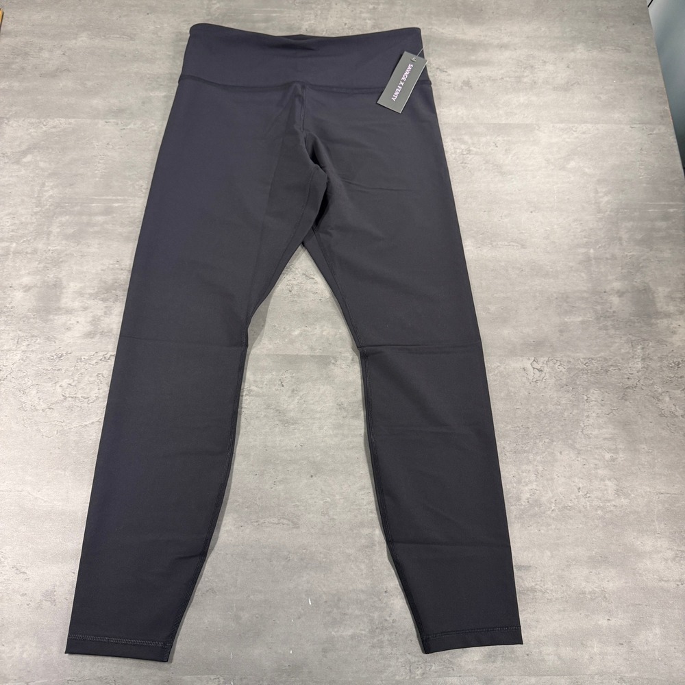 Savage X Fenty Leggings Women L Sport Black Mid High Rise NEW Yoga Gym